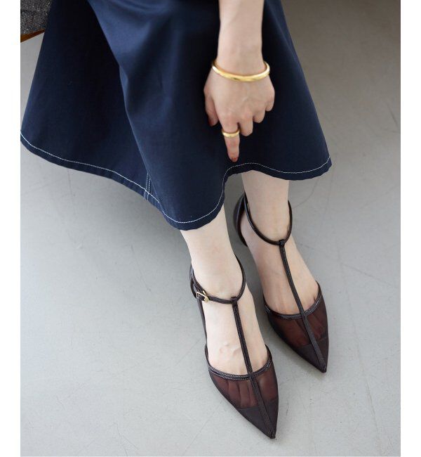  「《追加》3.5cmTストラップシアーパンプス」|パンプス|