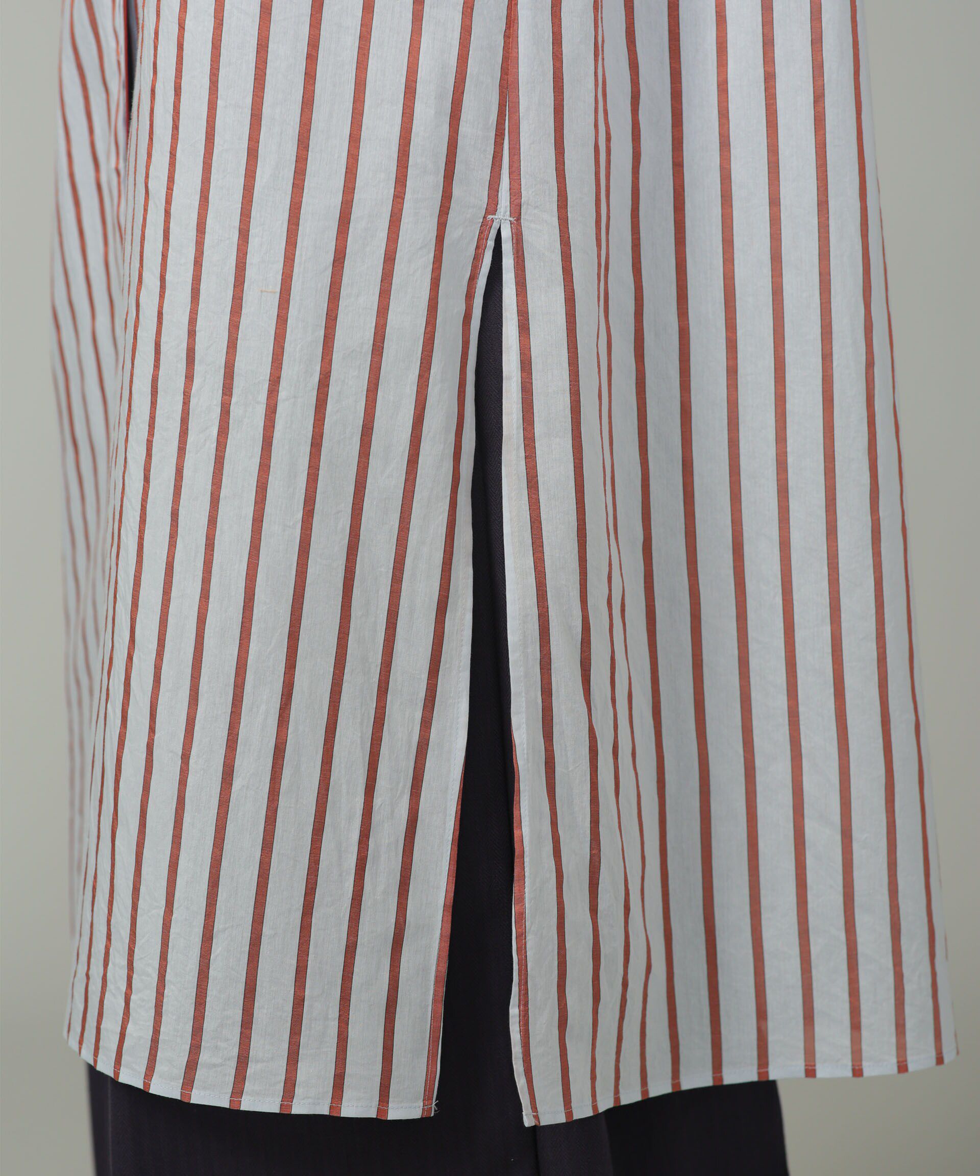 nano･universe「シアーストライプシャツワンピース」|ワンピース|