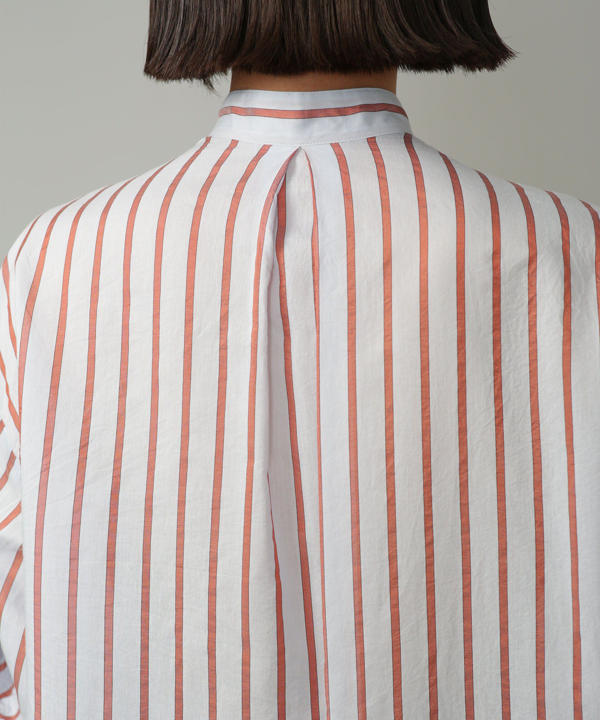 nano･universe「シアーストライプシャツワンピース」|ワンピース|