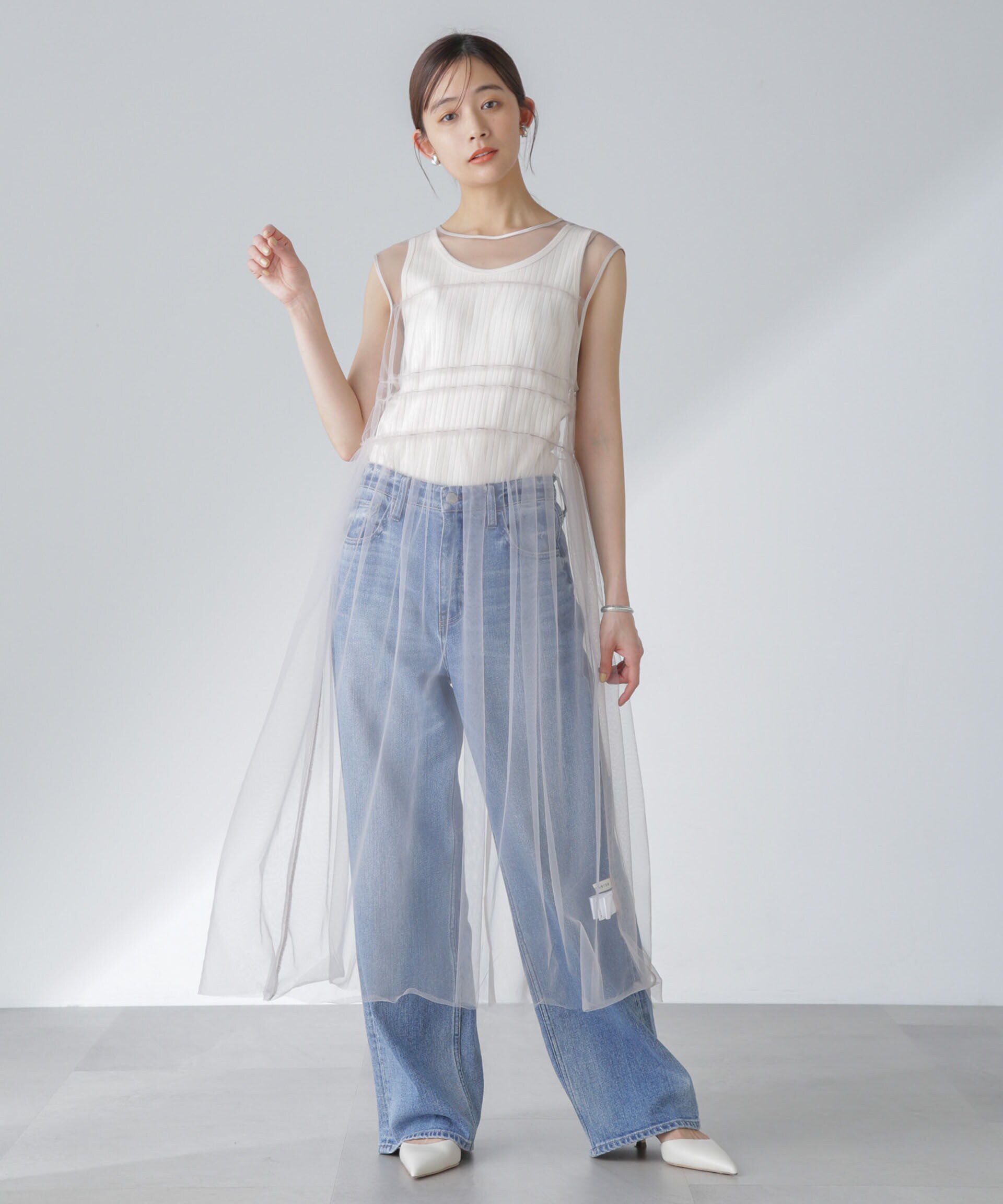 nano･universe「ギャザーチュールワンピース」|ワンピース|