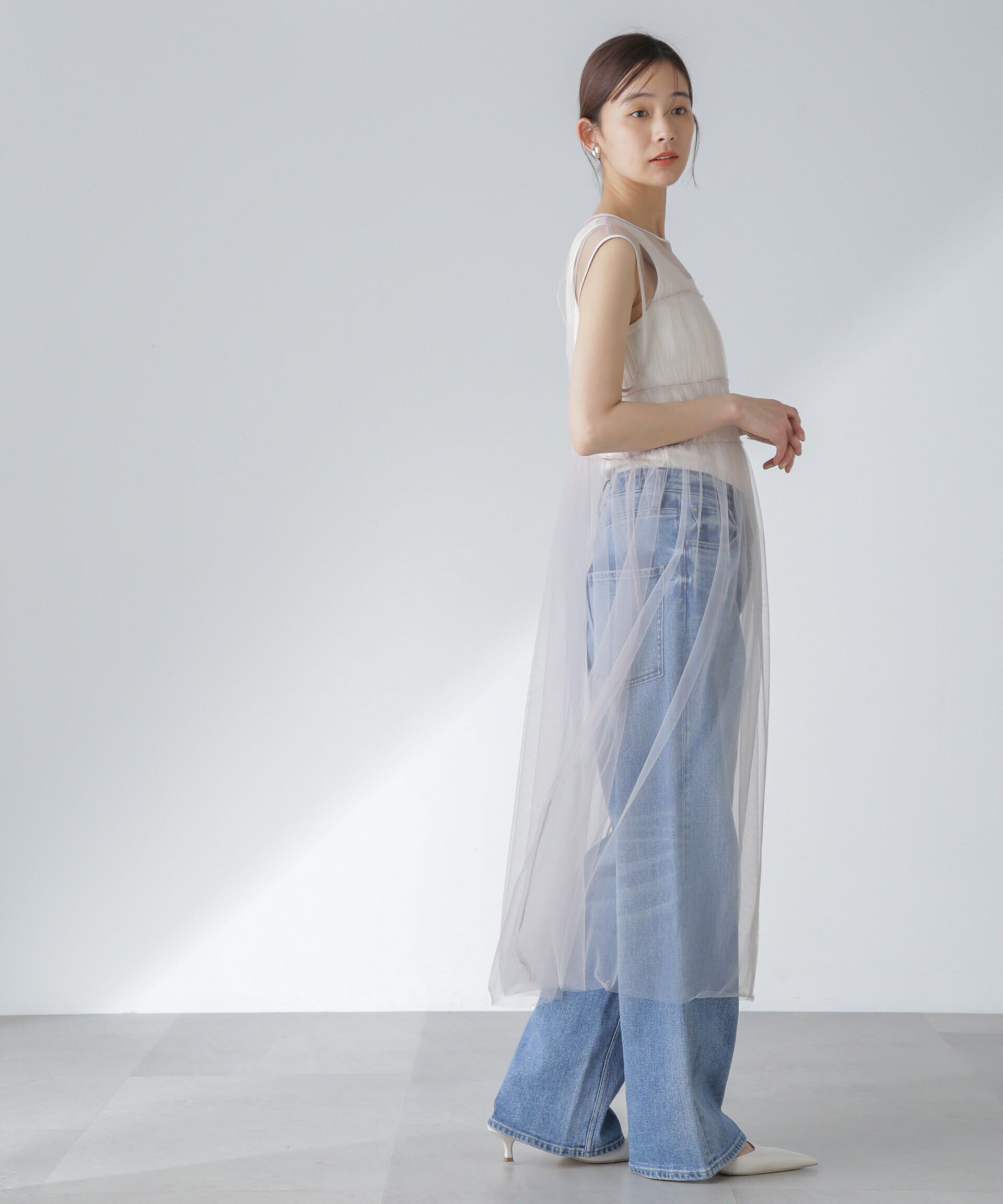 nano･universe「ギャザーチュールワンピース」|ワンピース|