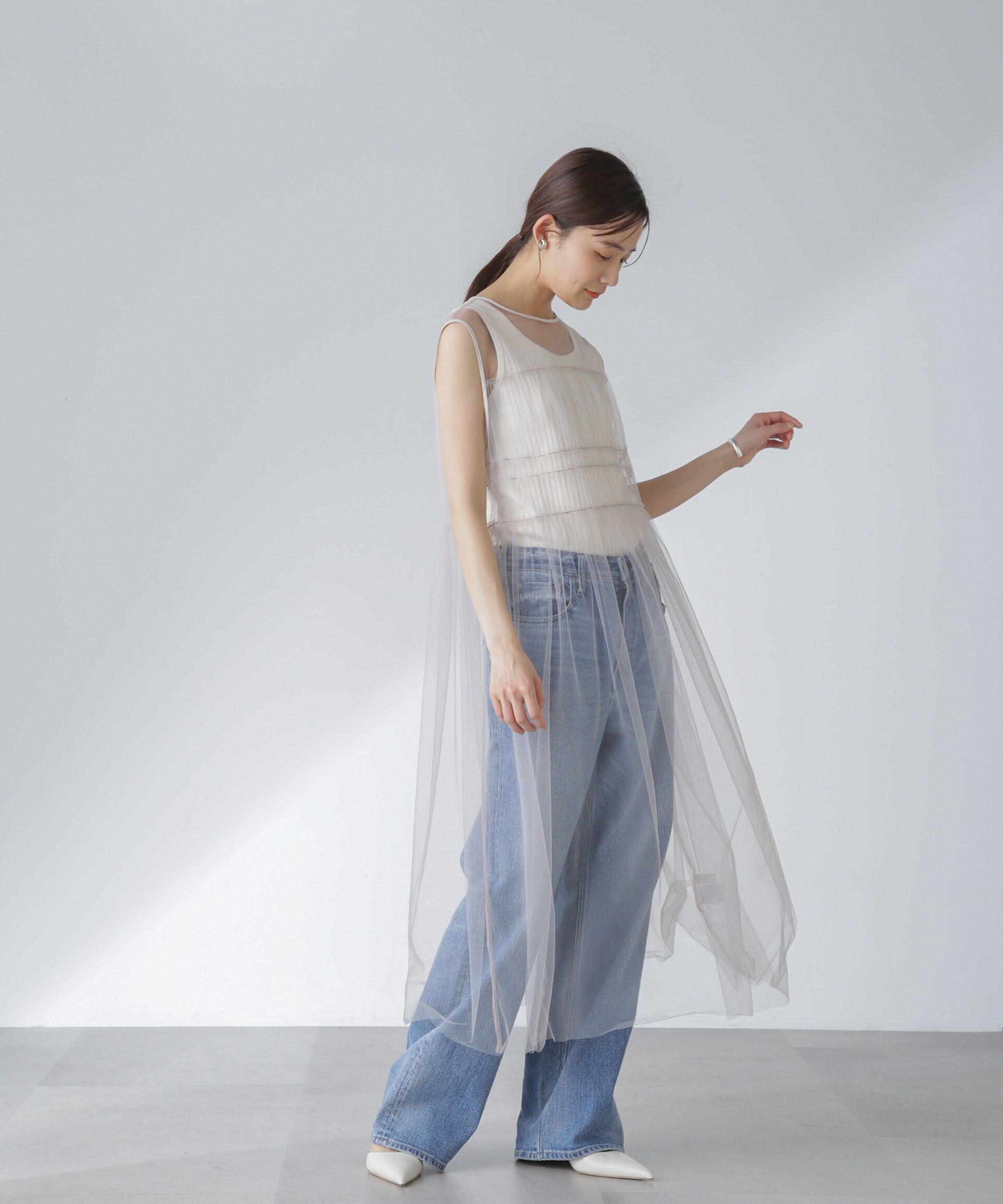 nano･universe「ギャザーチュールワンピース」|ワンピース|