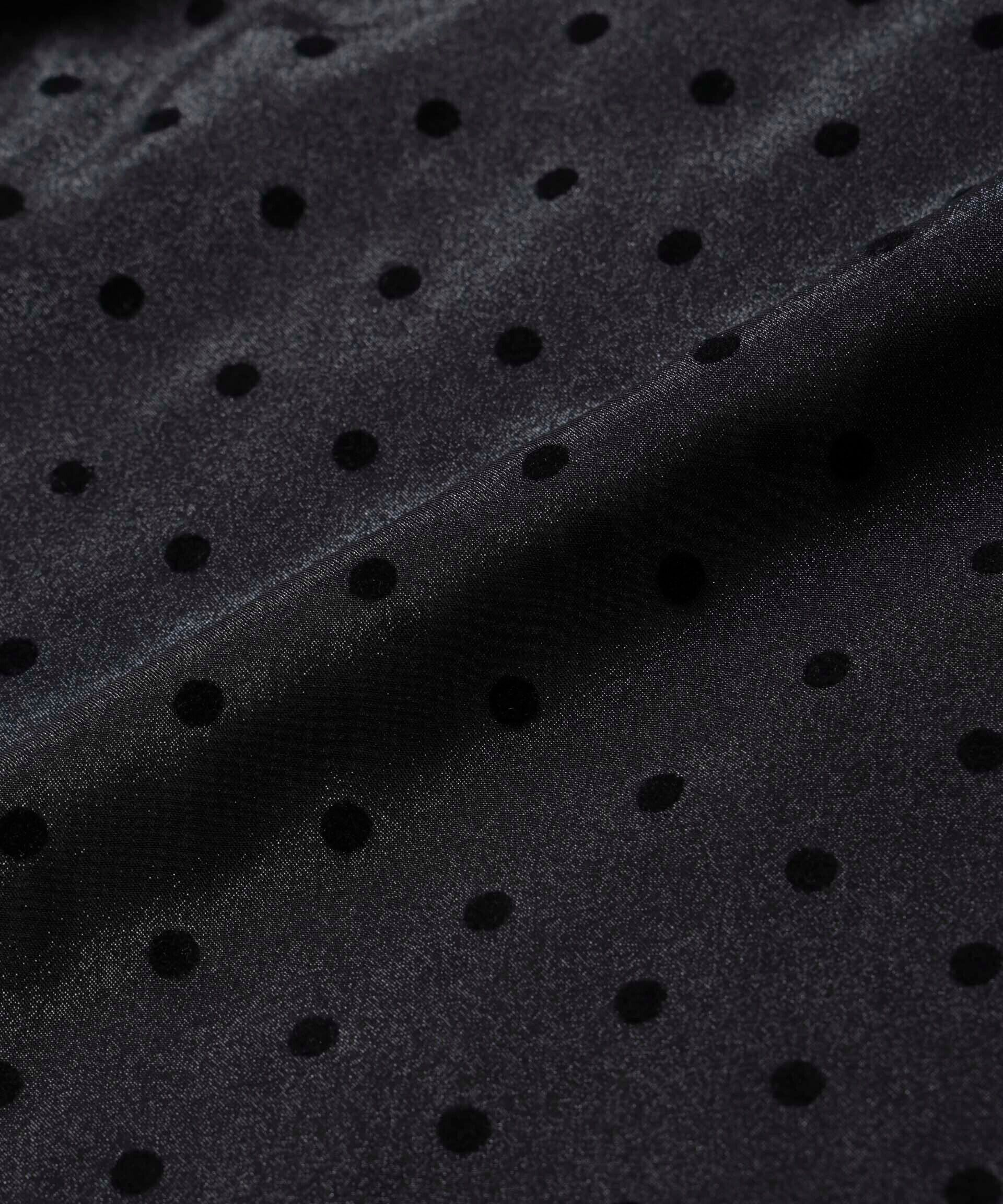 nano･universe「フロッキードットリボンスリーブブラウス」|シャツ・ブラウス|