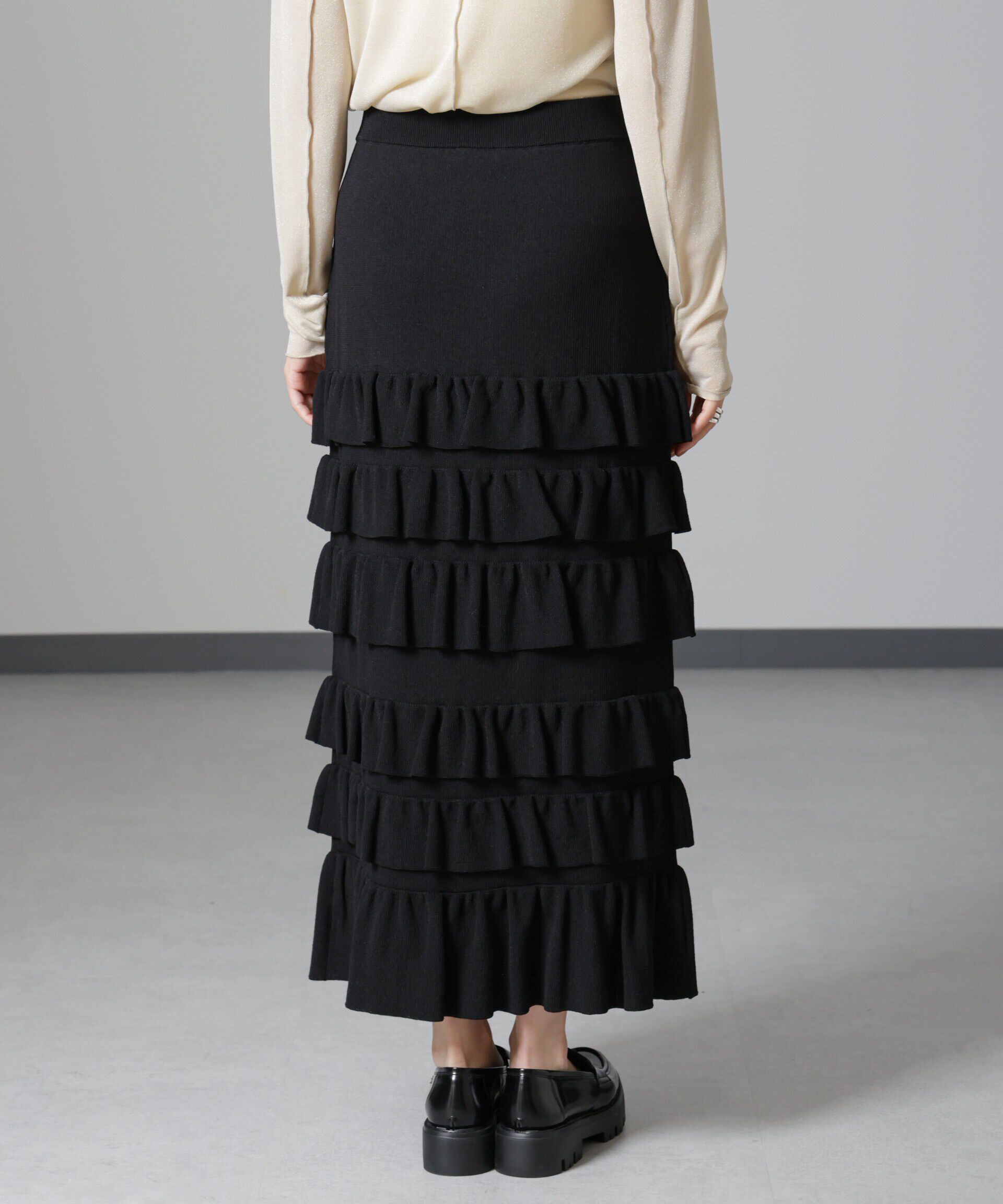 nano･universe「フリルニットスカート」|スカート|