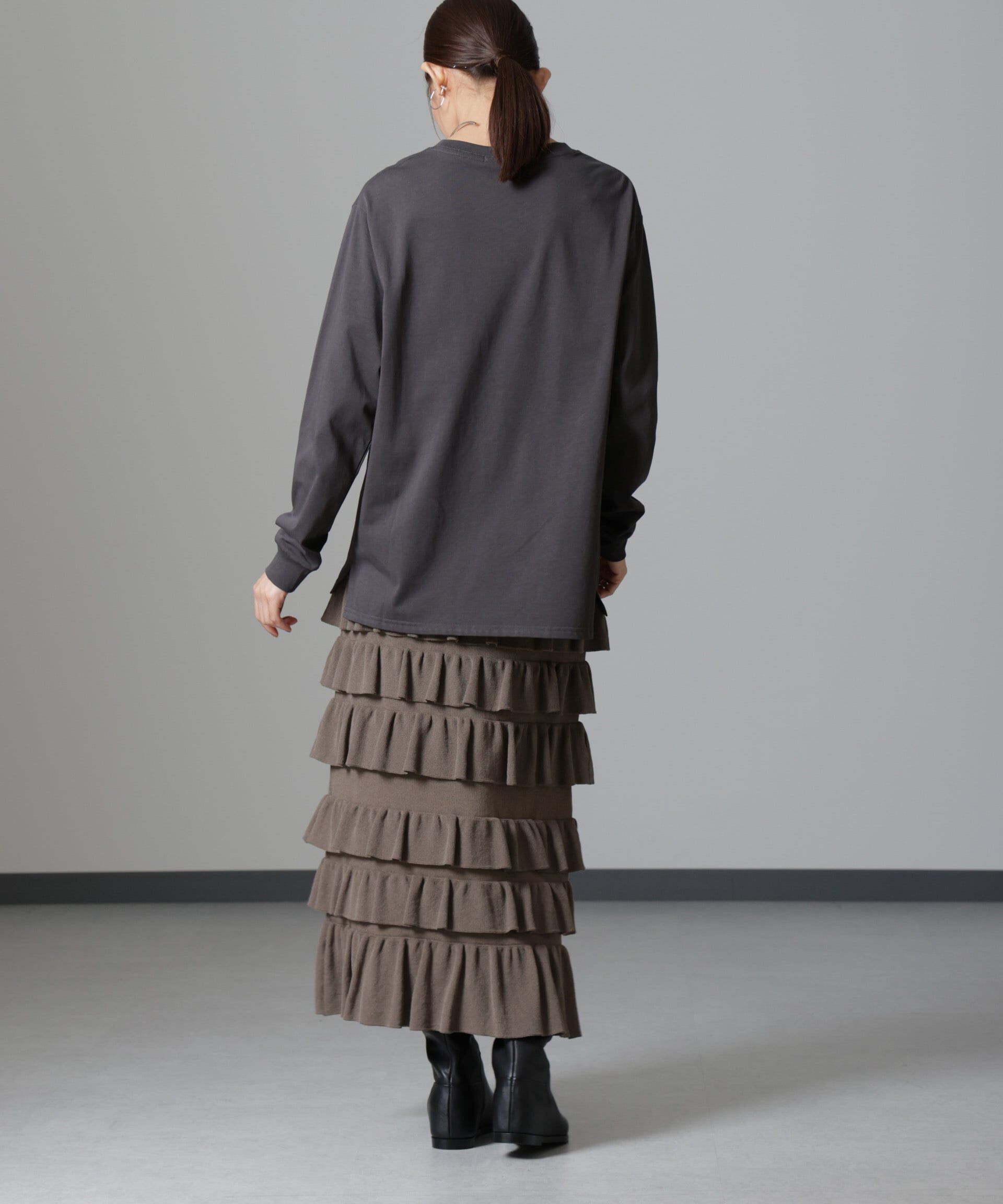 nano･universe「フリルニットスカート」|スカート|