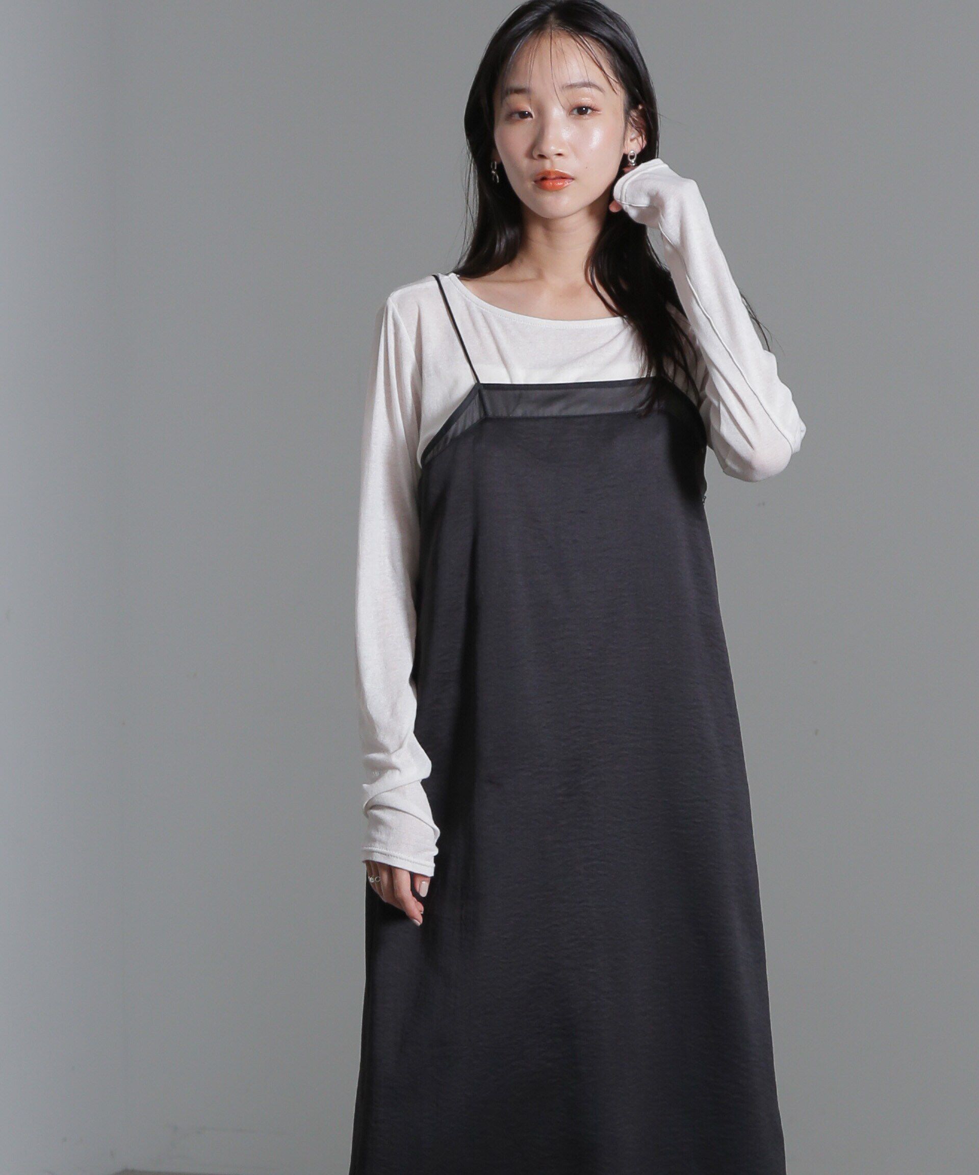 nano･universe「シアーパーツキャミワンピース」|ワンピース|