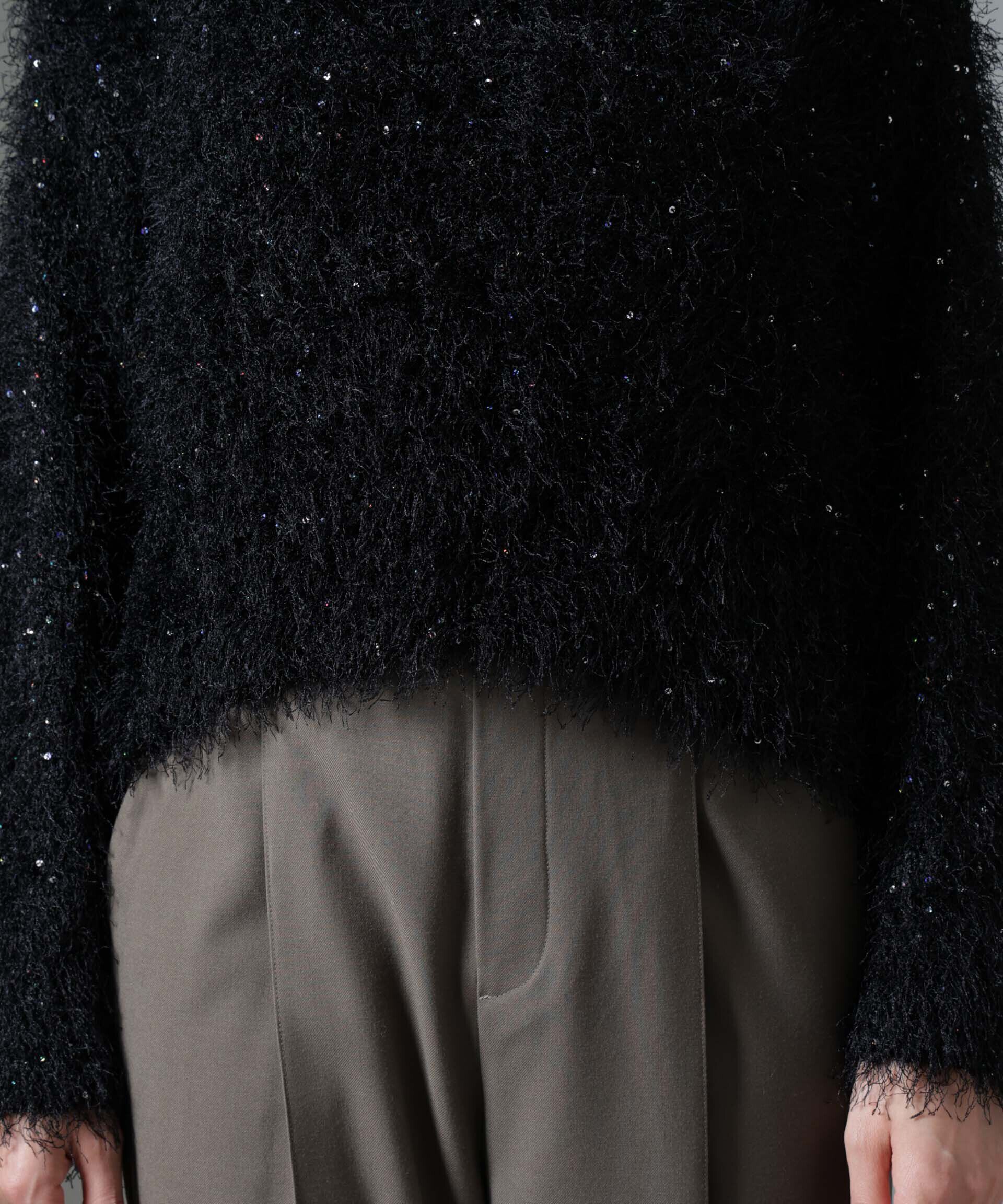 nano･universe「スパンコールフェザーニットプルオーバー」|ニット・セーター|