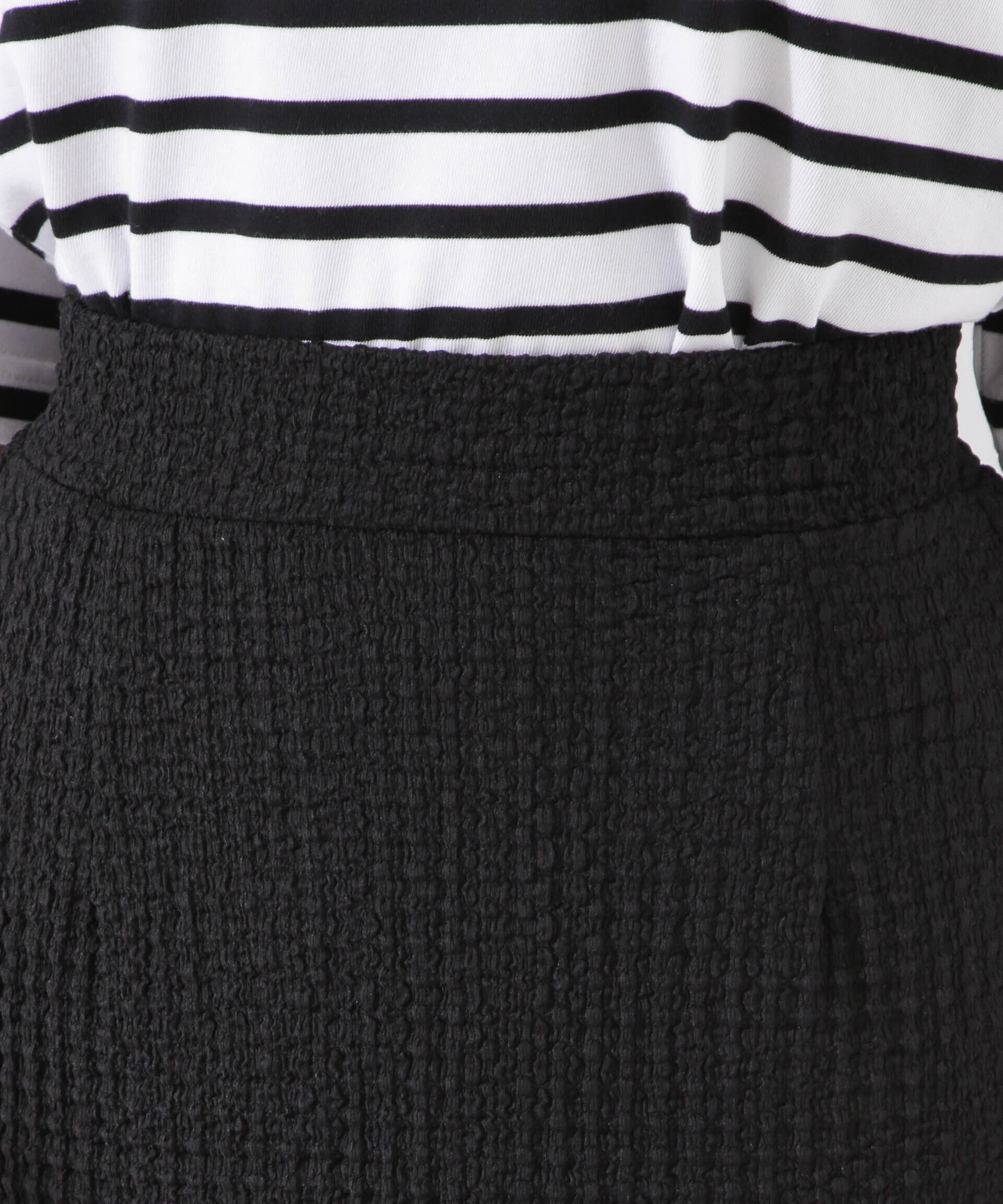 nano･universe「シャーリングジャガードカットナロースカート(セットアップ可)」|スカート|