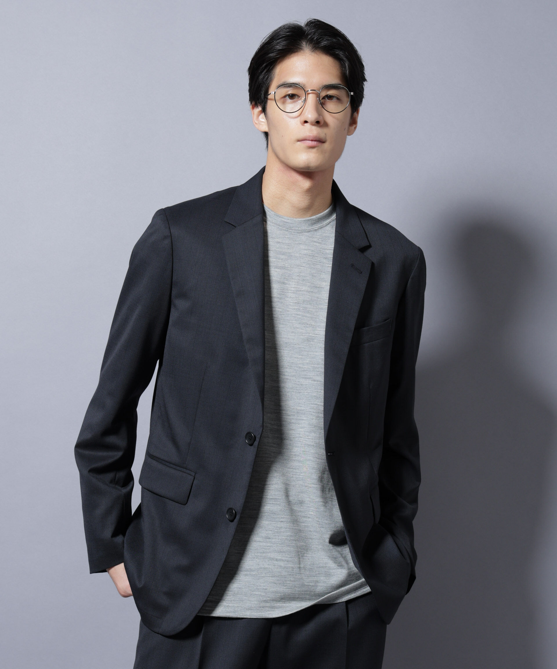 nano･universe「｢Damerino Select｣ RENU(R)T/Wシャドーチェックジャケット（セットアップ可）」|スーツ|パターン21