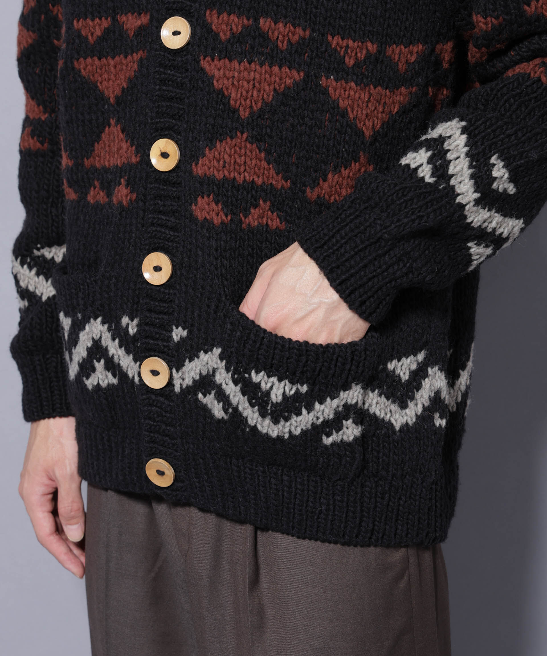 nano･universe「ペルー産カウチンセーター」|ニット・セーター|