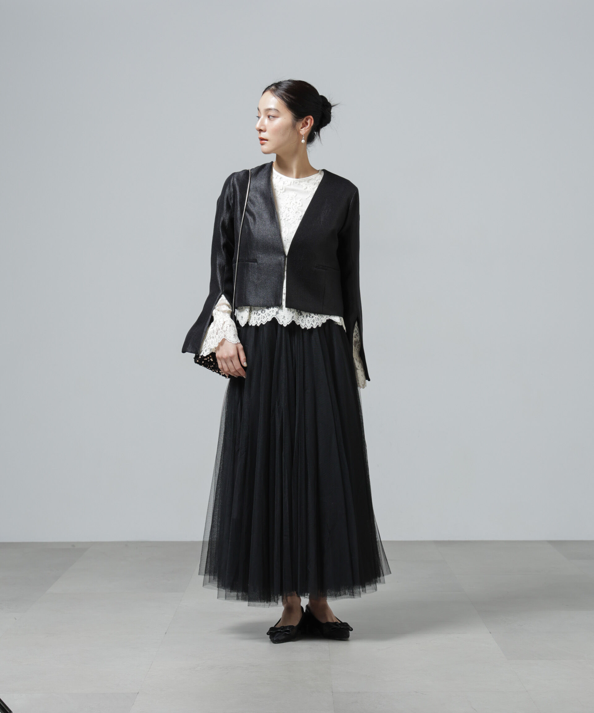 nano･universe「スリットスリーブショートジャケット」|テーラードジャケット|