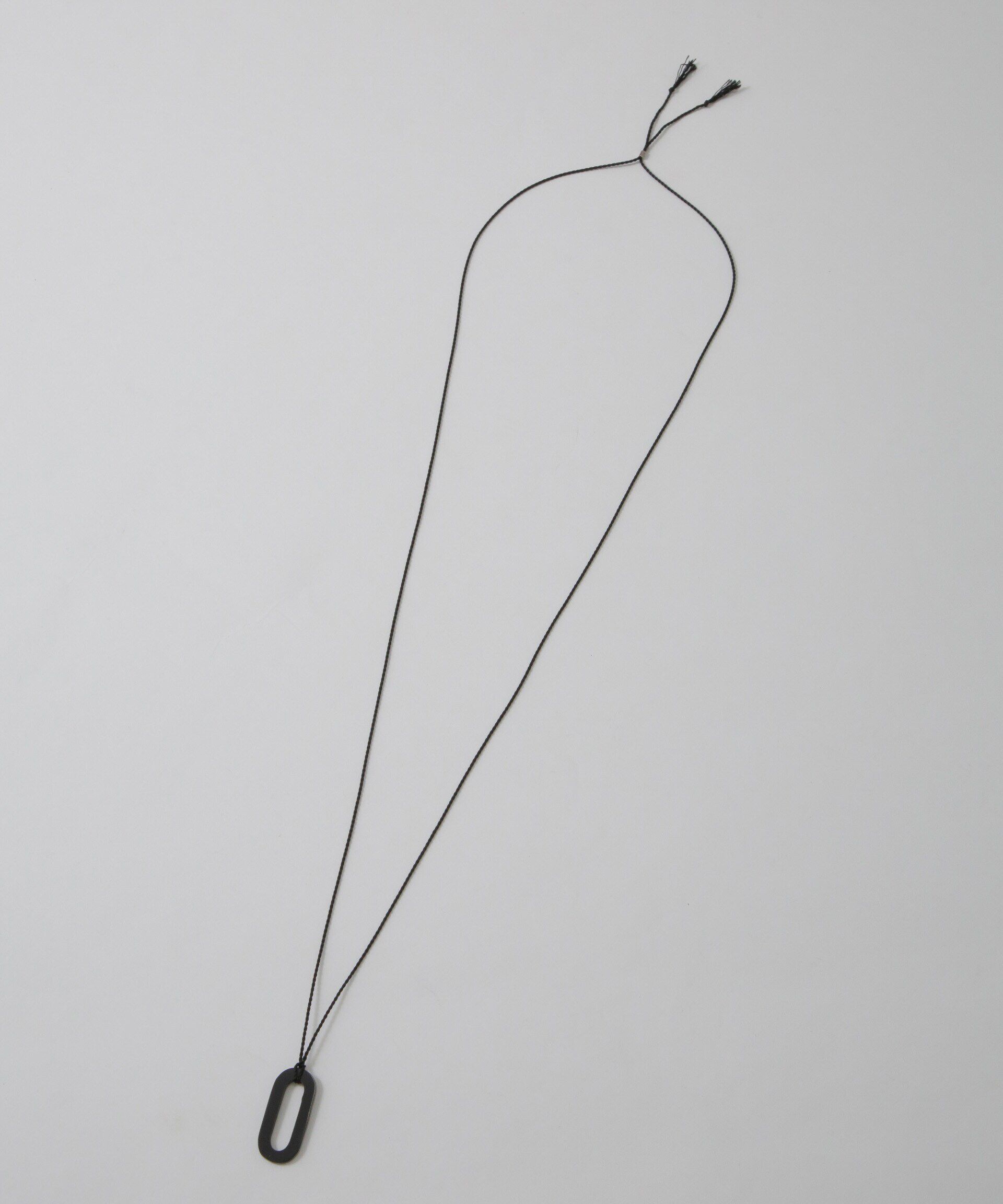 nano･universe「on the sunny side of/別注 Small Oval Top Necklace」|ネックレス|ブラック