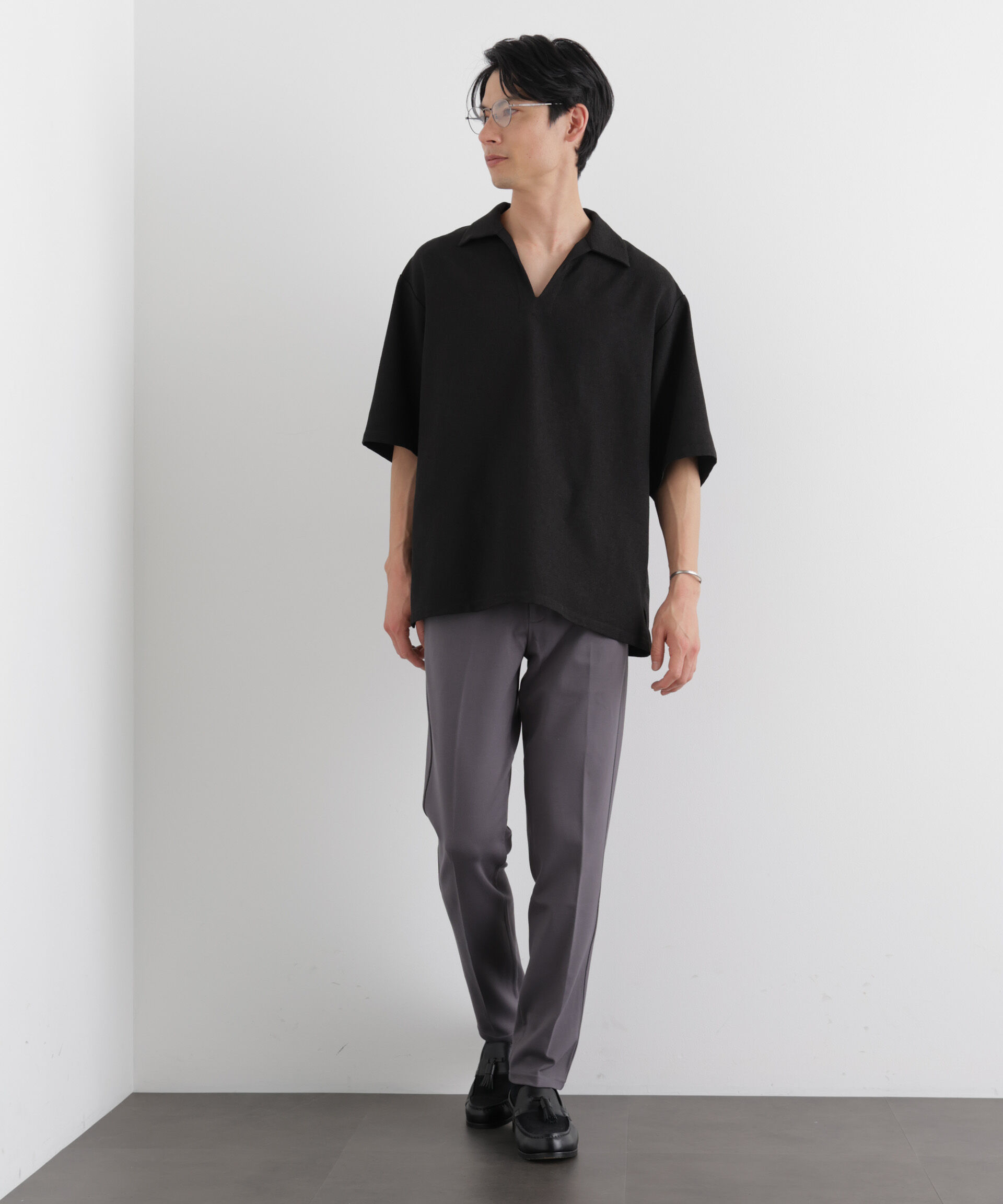 nano･universe「「Meaningful Continuity」coveross(R) レーヨンジャージーイージースラックス」|チノ|