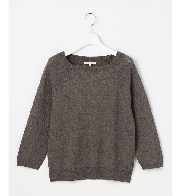 自由区「【アンサンブル対応】ペーパーコットンスクエアネックニット プルオーバー」|ニット・セーター|