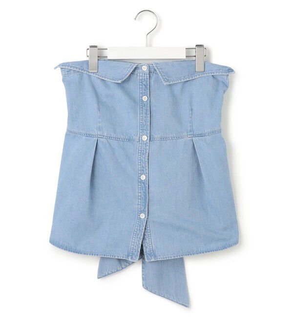 23区「【洗える】ライトダンガリー ビスチェ」|シャツ・ブラウス|