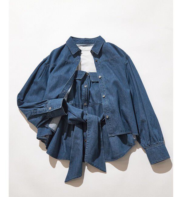 23区「【洗える】ライトダンガリー ビスチェ」|シャツ・ブラウス|