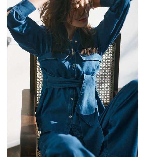 23区「【洗える】ライトダンガリー ビスチェ」|シャツ・ブラウス|