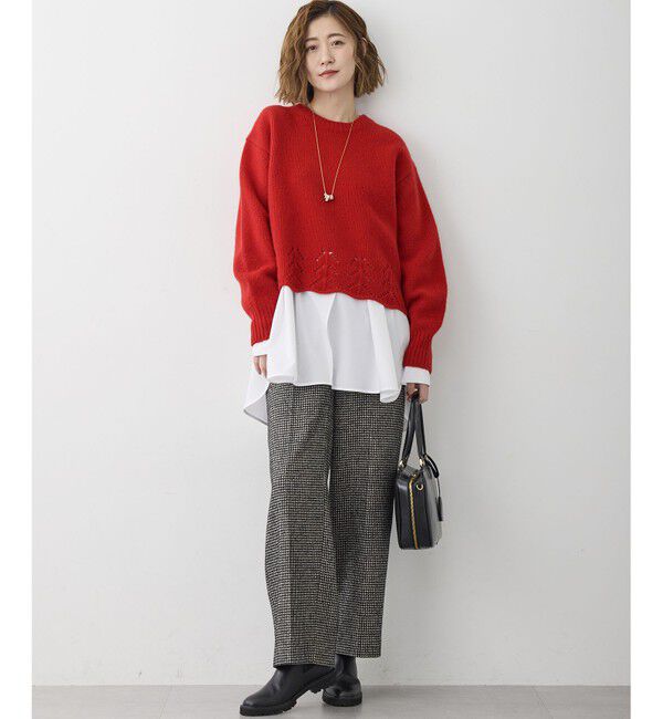 23区「ループミックスツイード ワイド パンツ」|その他|