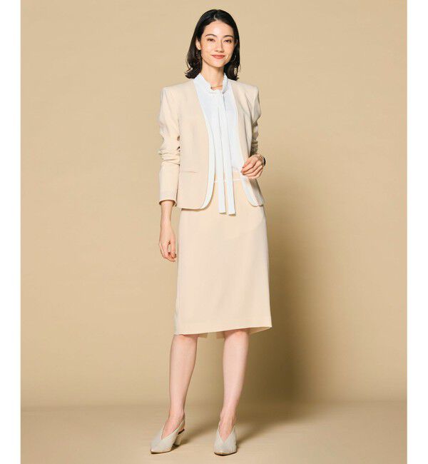 BEIGE,「【洗える・L-size】EVA / ボウタイロングスリーブブラウス」|シャツ・ブラウス|