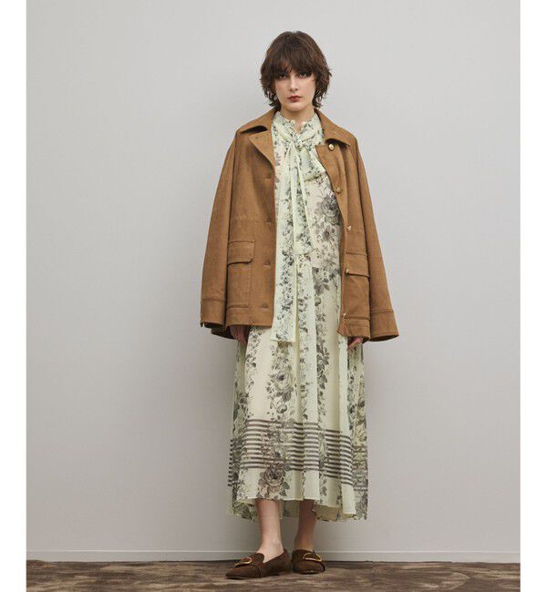 Diagram「フラワープリントティアードワンピース」|ワンピース|イエロー