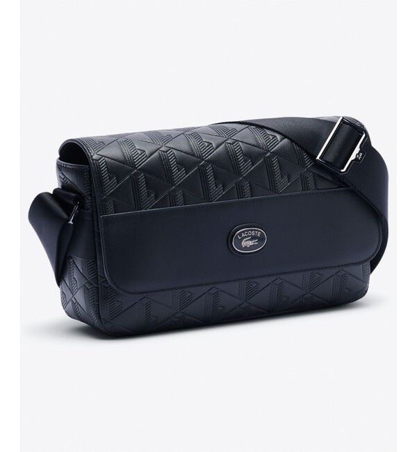 LACOSTE「モノグラム スプリットレザーフラップクローズサッチェルバッグ / ショルダーバッグ」|ショルダー・メッセンジャー|
