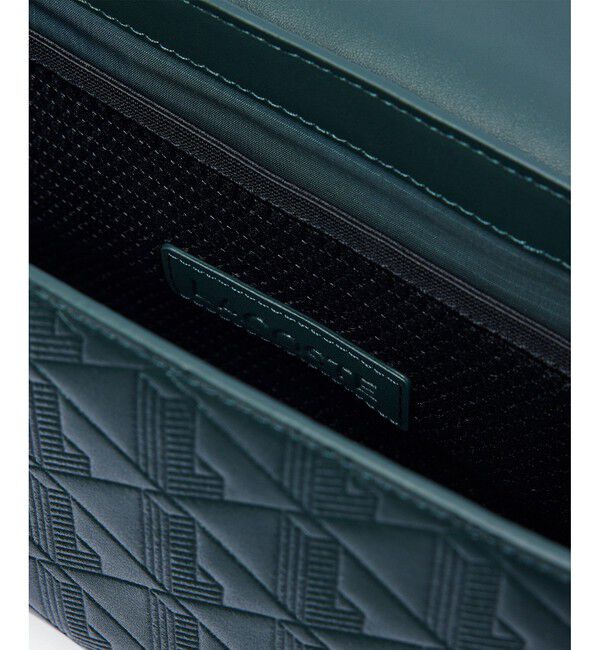 LACOSTE「モノグラム スプリットレザーフラップクローズサッチェルバッグ / ショルダーバッグ」|ショルダー・メッセンジャー|