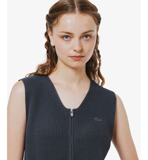 LACOSTE「ジップアップニットベスト」|ベスト・ジレ|