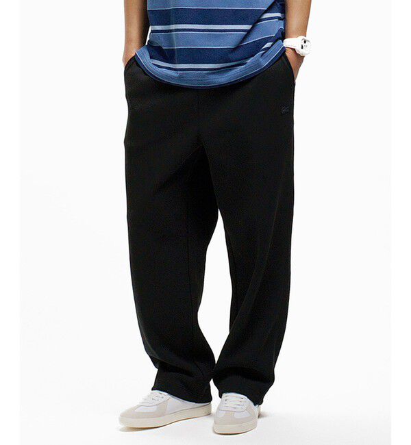 LACOSTE「ビッグ鹿の子トラックパンツ / スウェットパンツ」|その他|ブラック