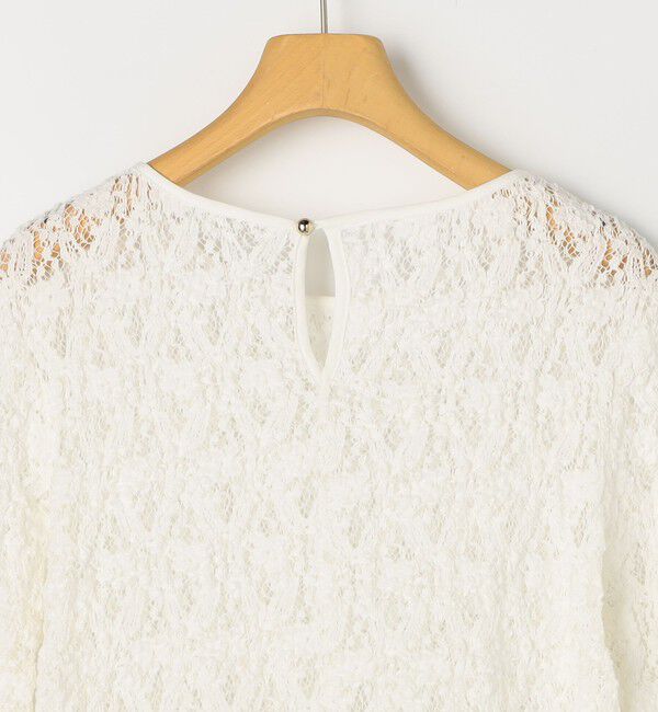 NOLLEY'S sophi「《セットアップ対応》ウォッシャブルストレッチレースペプラムプルオーバー」|シャツ・ブラウス|