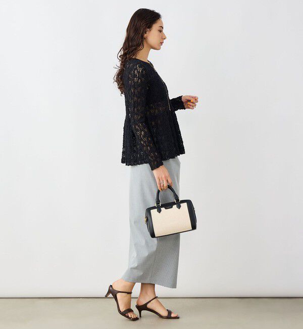 NOLLEY'S sophi「《セットアップ対応》ウォッシャブルストレッチレースペプラムプルオーバー」|シャツ・ブラウス|