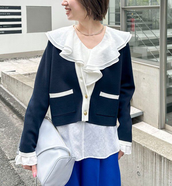 NOLLEY'S「ウォッシャブルラッフルカラーブラウス」|シャツ・ブラウス|