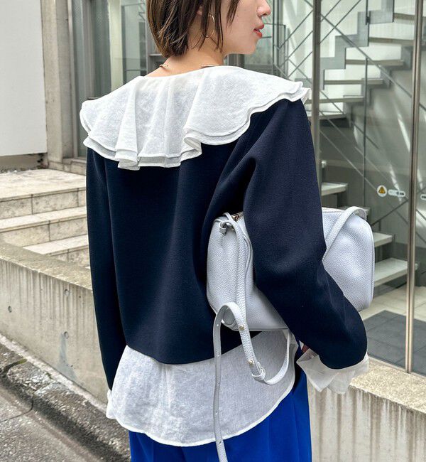 NOLLEY'S「ウォッシャブルラッフルカラーブラウス」|シャツ・ブラウス|