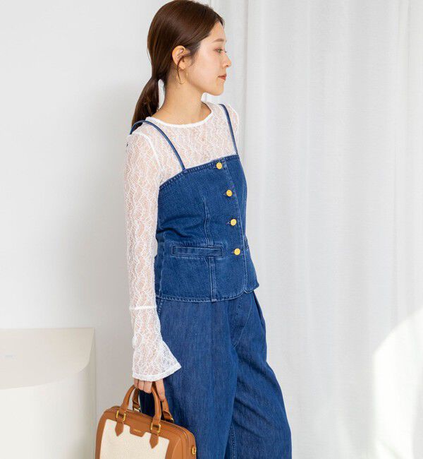 NOLLEY'S「ウォッシャブル袖フレアレースロンＴ」|Tシャツ・カットソー|