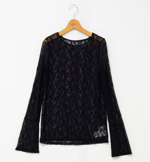 NOLLEY'S「ウォッシャブル袖フレアレースロンＴ」|Tシャツ・カットソー|