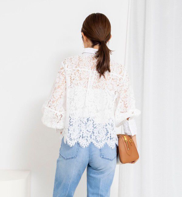 NOLLEY'S「ウォッシャブルレースシャツ」|シャツ・ブラウス|
