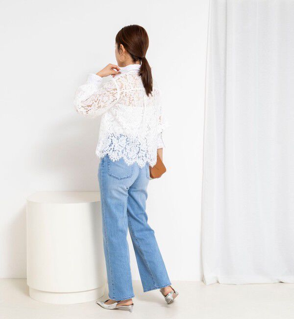 NOLLEY'S「ウォッシャブルレースシャツ」|シャツ・ブラウス|