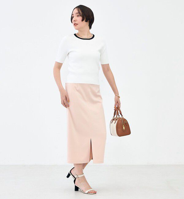 NOLLEY'S sophi「《アンサンブル対応》《手洗い可能》マルチファンクション5分袖プルオーバー」|ニット・セーター|