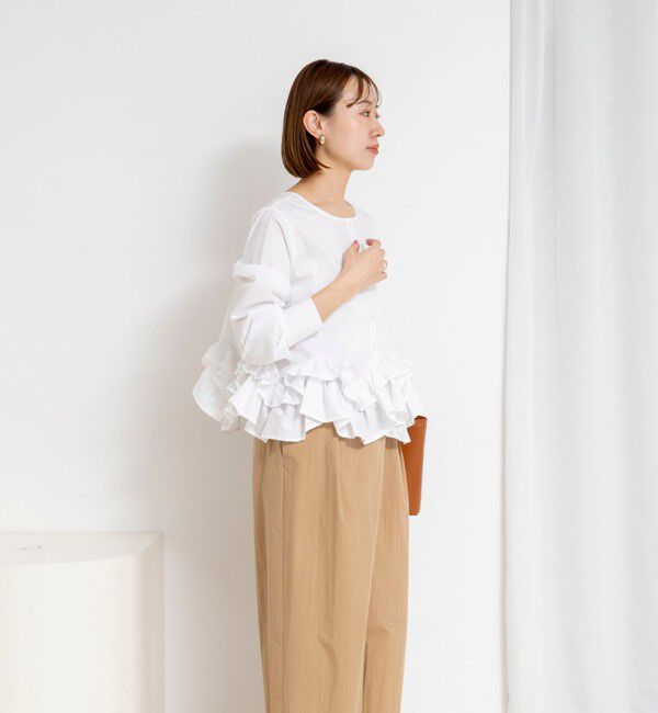 NOLLEY'S「【WEB限定】ウォッシャブルペプラムフリル2WAYブラウス」|シャツ・ブラウス|