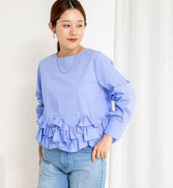 NOLLEY'S「【WEB限定】ウォッシャブルペプラムフリル2WAYブラウス」|シャツ・ブラウス|