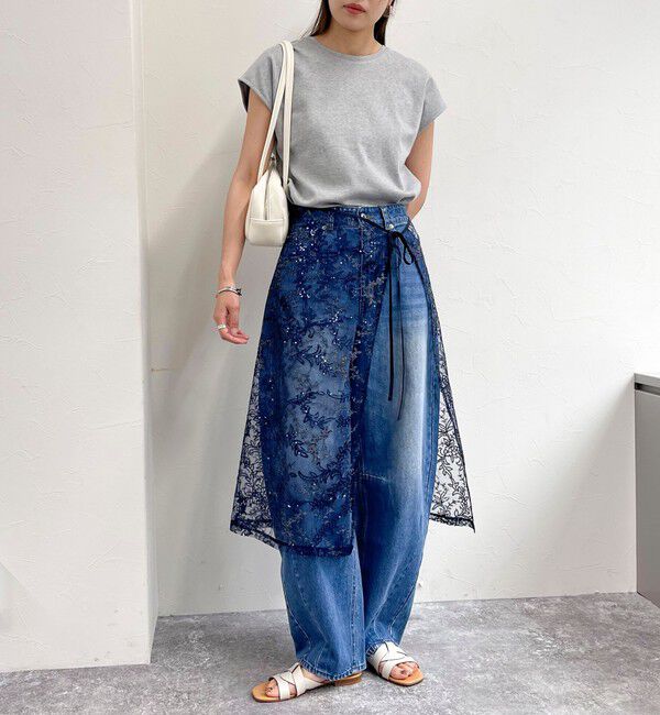 fredy emue「キラキラレイヤードラップスカート」|スカート|