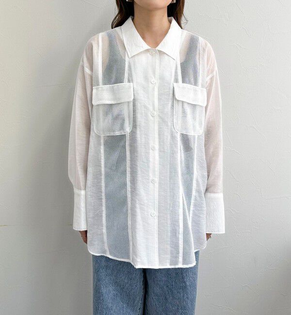 fredy emue「メッシュ切替シャツ」|シャツ・ブラウス|