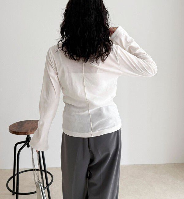 fredy emue「シアーフロッキーフレアスリーブプルオーバー」|Tシャツ・カットソー|