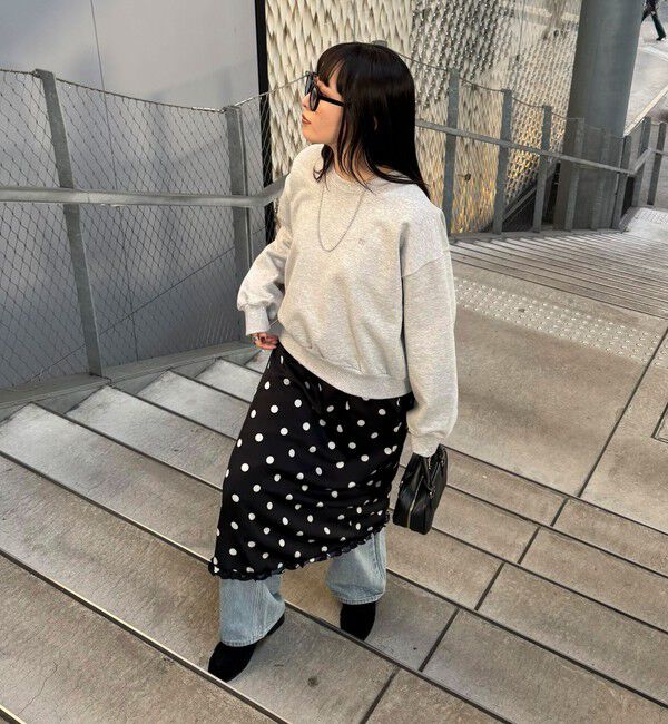 fredy emue「サテンドットミディスカート」|スカート|