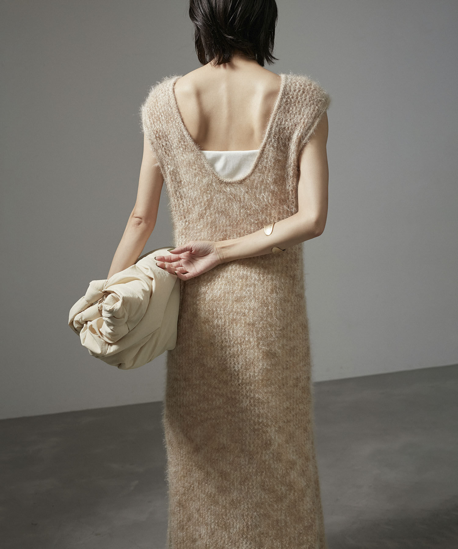 SALON adam et rope'「【WEB限定】フラッフィシアー2WAYワンピース」|ワンピース|