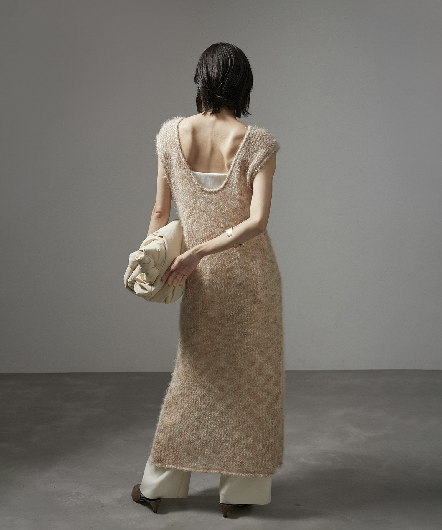 SALON adam et rope'「【WEB限定】フラッフィシアー2WAYワンピース」|ワンピース|