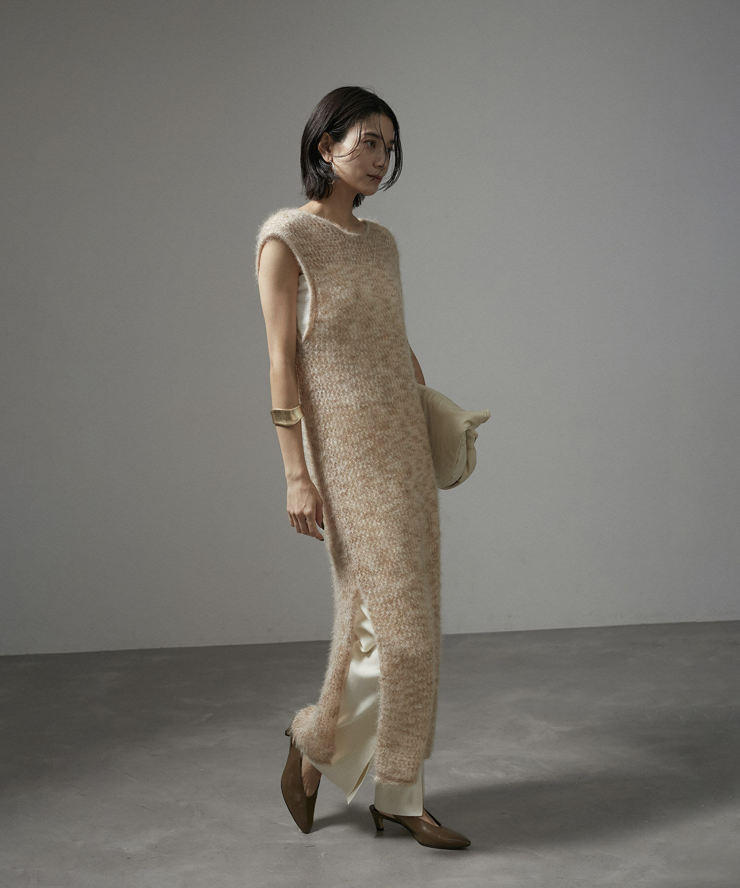 SALON adam et rope'「【WEB限定】フラッフィシアー2WAYワンピース」|ワンピース|