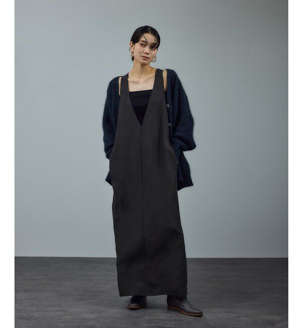 SALON adam et rope'「[25AW]GENTLE SILK ジャンパースカート【セットアップ対応・洗える】」|ワンピース|