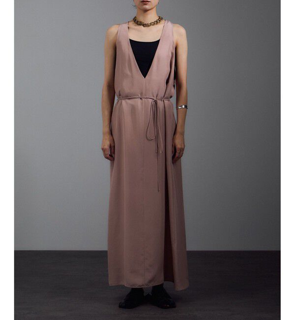 SALON adam et rope'「[25AW]GENTLE SILK ジャンパースカート【セットアップ対応・洗える】」|ワンピース|