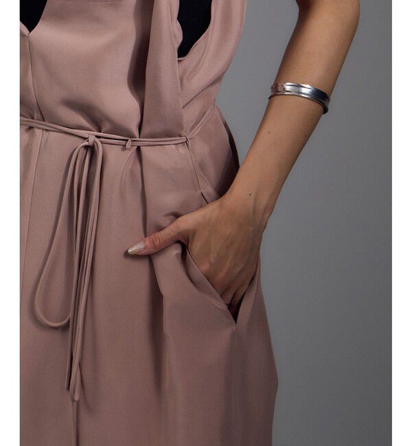 SALON adam et rope'「[25AW]GENTLE SILK ジャンパースカート【セットアップ対応・洗える】」|ワンピース|