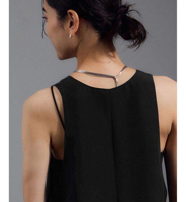 SALON adam et rope'「[25AW]GENTLE SILK ジャンパースカート【セットアップ対応・洗える】」|ワンピース|